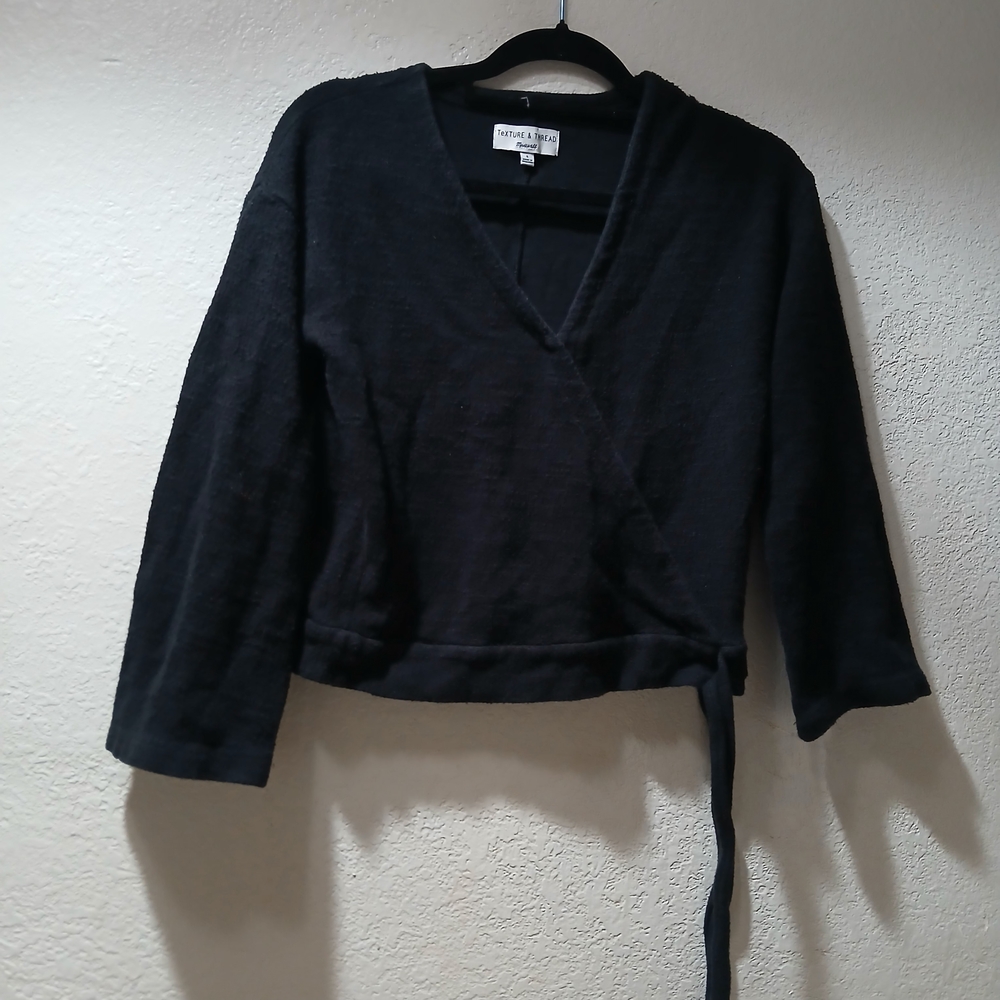 madewell size S  black Wrap Top